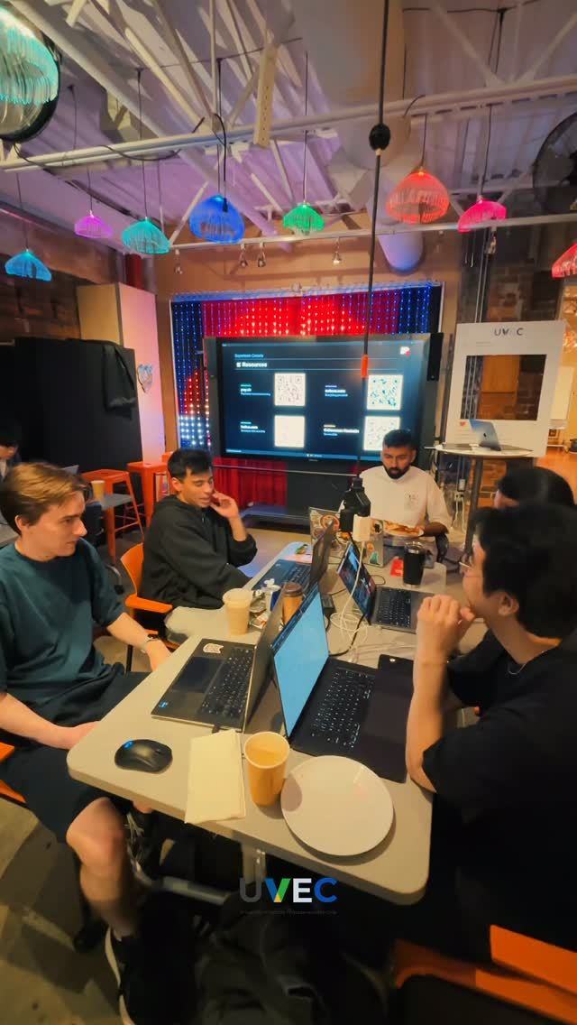 Builders at laptops during Codechella