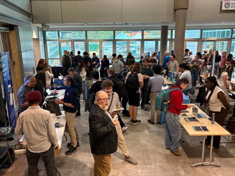 A crowd at the UVic Startup Showcase